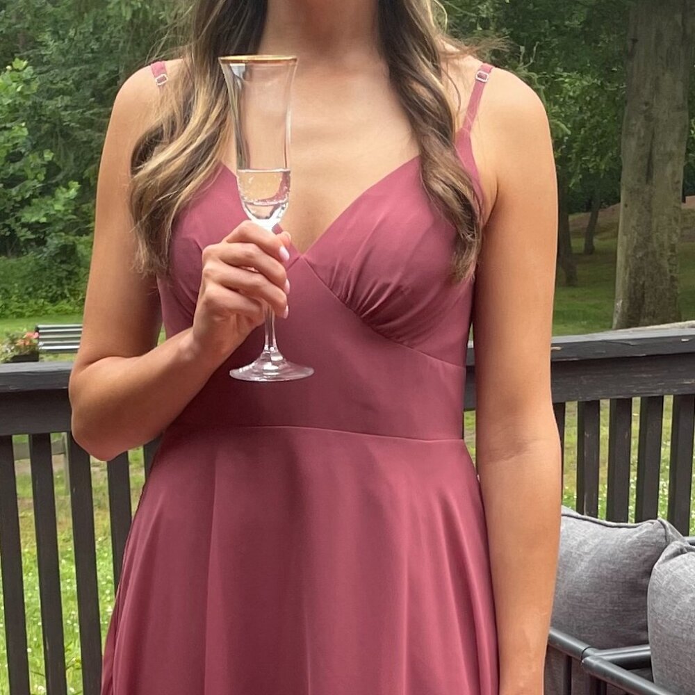 Azazie Dessert Rose Bridesmaid Dress